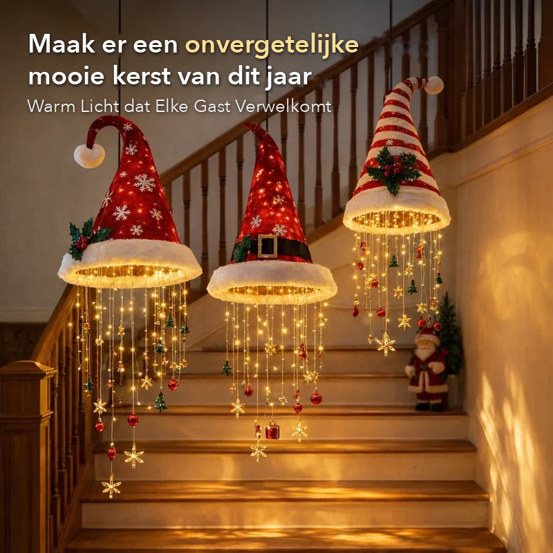 Verlichte Kerstmuts Hanglamp – Geef Elke Kamer Direct Een Warme Kerstgloed