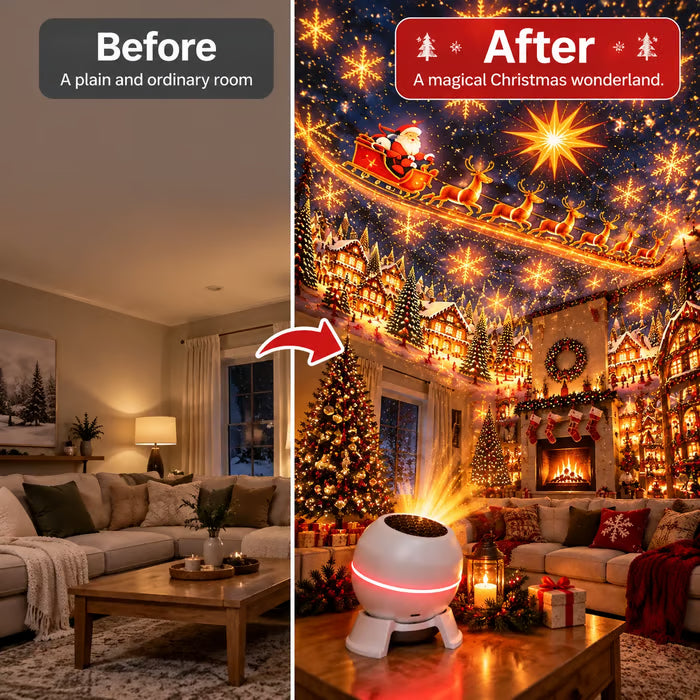 🎄 Magische kerstprojectielamp – tovert elke kamer om in een feestelijk kerstparadijs