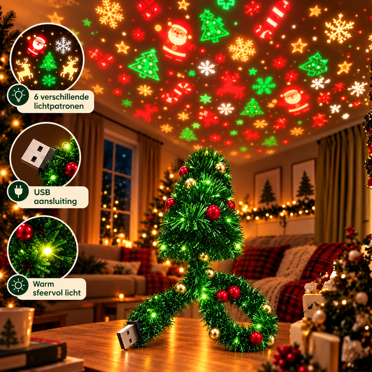 Lumfy ChristmasGlow™ | Kerstboom Projectielamp ✨