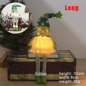 Kerst gezichtsloze pop kabouter ornamenten LED licht pluche breien ambachten boom hanger kerstversiering voor thuis kindercadeau
