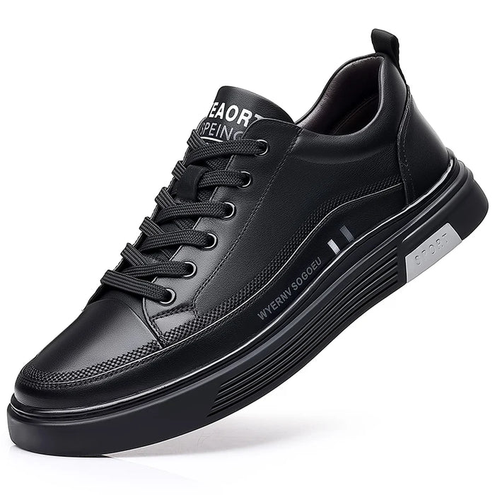 Baskets décontractées en cuir véritable - Sport plat - [BLACK FRIDAY] - [ACHETEZ 1, RECEVEZ 2]