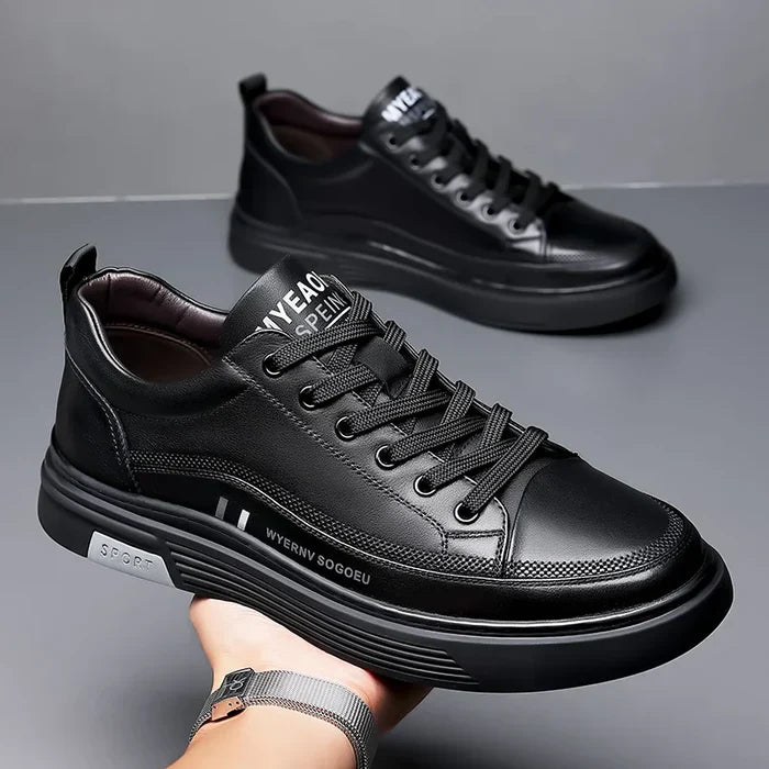 Baskets décontractées en cuir véritable - Sport plat - [BLACK FRIDAY] - [ACHETEZ 1, RECEVEZ 2]