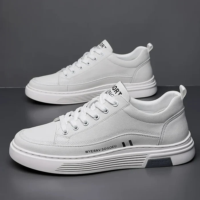 Baskets décontractées en cuir véritable - Sport plat - [BLACK FRIDAY] - [ACHETEZ 1, RECEVEZ 2]