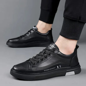 Baskets décontractées en cuir véritable - Sport plat - [BLACK FRIDAY] - [ACHETEZ 1, RECEVEZ 2]