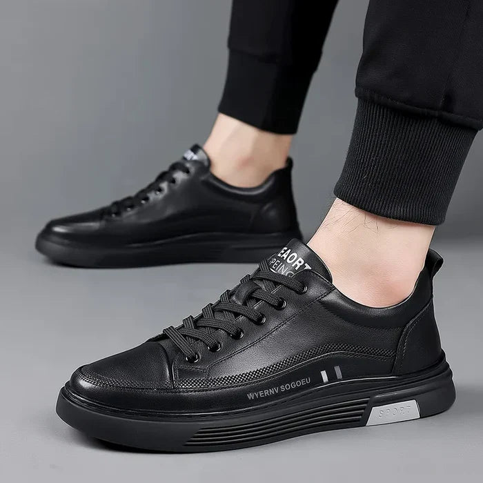 Baskets décontractées en cuir véritable - Sport plat - [BLACK FRIDAY] - [ACHETEZ 1, RECEVEZ 2]