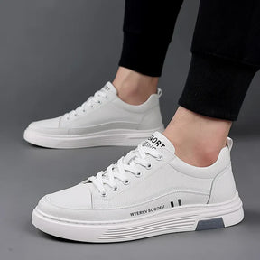 Baskets décontractées en cuir véritable - Sport plat - [BLACK FRIDAY] - [ACHETEZ 1, RECEVEZ 2]