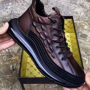Chaussures de loisirs italiennes en crocodile imprimé avec coussin d'air pour hommes - JettaCroc™ - [BLACK FRIDAY] - [ACHETEZ 1, RECEVEZ 2]