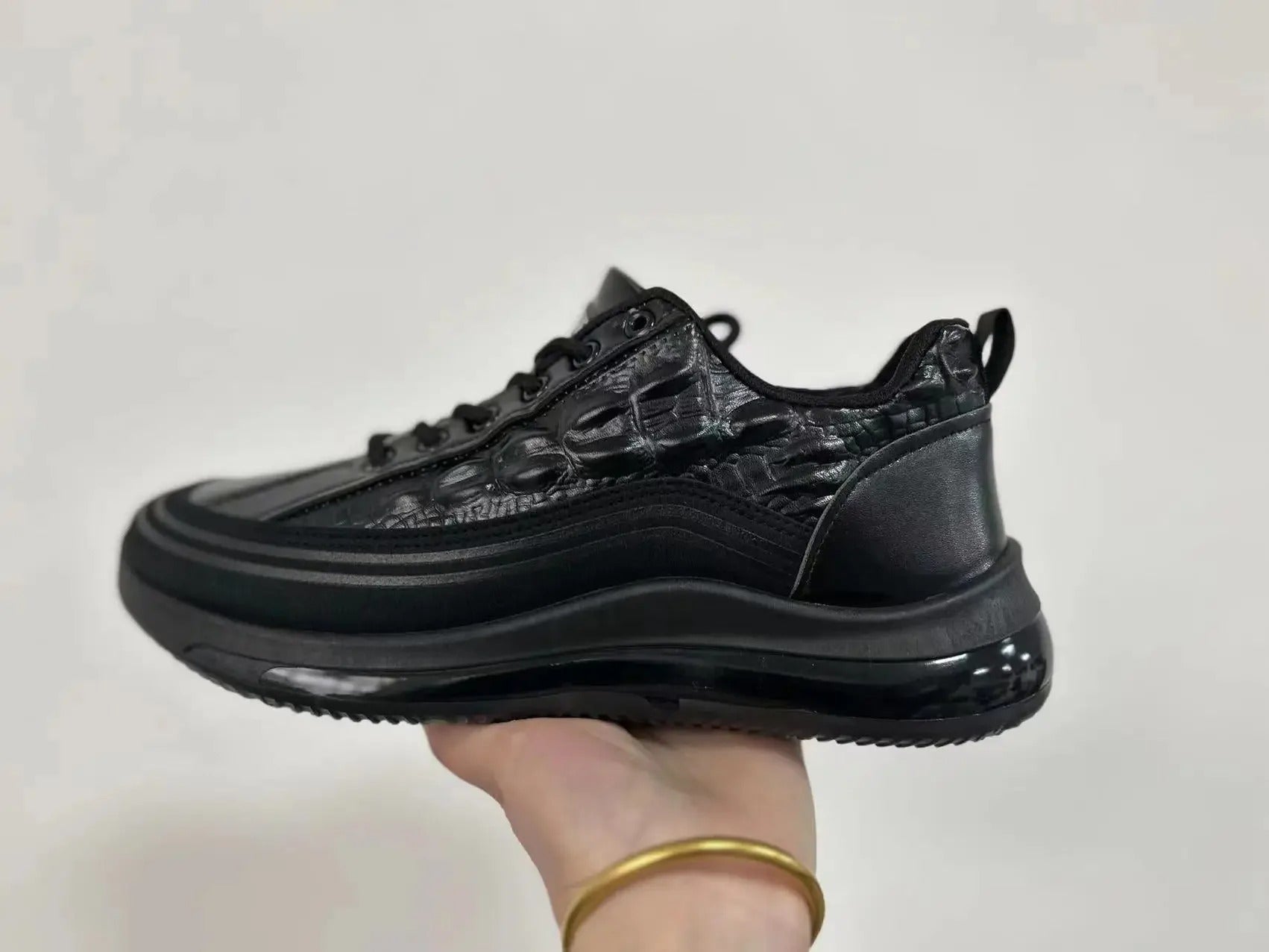 Chaussures de loisirs italiennes en crocodile imprimé avec coussin d'air pour hommes - JettaCroc™ - [BLACK FRIDAY] - [ACHETEZ 1, RECEVEZ 2]