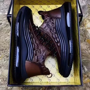 Chaussures de loisirs italiennes en crocodile imprimé avec coussin d'air pour hommes - JettaCroc™ - [BLACK FRIDAY] - [ACHETEZ 1, RECEVEZ 2]